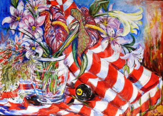 Székely, Olga, L. - Flowers of an exhibition painting